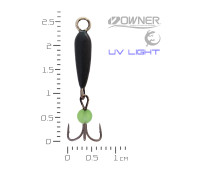 Диявол (підвісний гачок, зелена кулька) M Чорний #18 1,3гр BLACK SALAMANDRA