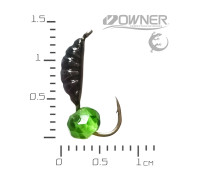 Мормишка безнасадка Креветка Black Salamandra S кулька гранована Смарагд