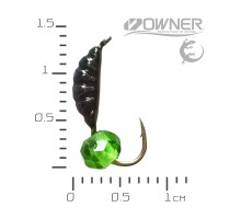 Мормишка безнасадка Креветка Black Salamandra S кулька гранована Смарагд