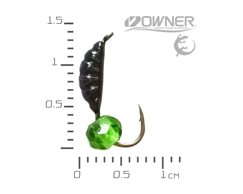 Мормишка безнасадка Креветка Black Salamandra S кулька гранована Смарагд