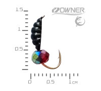 Мормишка безнасадка Креветка Black Salamandra S кулька гранована Мотиль Хамелеон 0,56гр