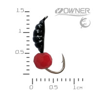 Мормишка безнасадка Креветка Black Salamandra S кулька гранована Червоний 0,56гр