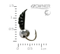 Мормишка безнасадка Креветка Black Salamandra S кулька гранована Срібло 0,56гр