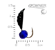 Мормишка безнасадка Креветка Black Salamandra S кулька гранована Ультрамарин 0,56гр