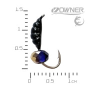 Мормишка безнасадка Креветка Black Salamandra S кулька гранована Ультрамарин-Золото 0,56гр