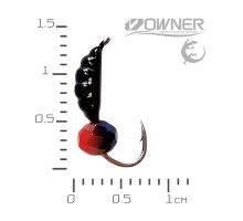 Мормишка безнасадка Креветка Black Salamandra S кулька гранована Фіолетовий-Помаранчевий 0,56гр