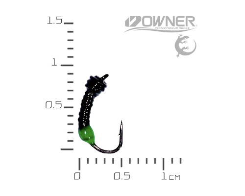 мормишка безнасадка Лісотка XS Чорна Зелена Неонова Крапка 0,1гр