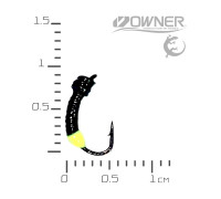 мормишка безнасадка Лісотка XS Чорна Жовта Неонова Крапка 0,1гр