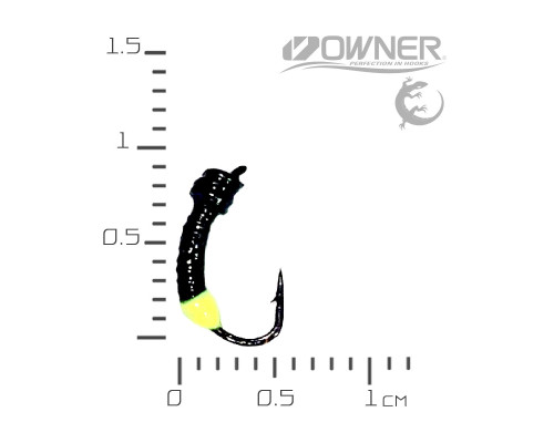 мормишка безнасадка Лісотка XS Чорна Жовта Неонова Крапка 0,1гр
