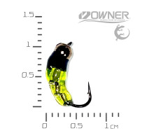 Мормишка безнасадка Мухо-Мормишка Black Salamandra S  Латунь Нікель  Світло-Зелений 0,25 гр