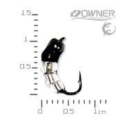 Мормишка безнасадка Мухо-Мормишка Black Salamandra S  Латунь Нікель  Опариш 0,25 гр