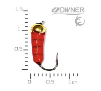 Мормишка-Личинка S Головка Латунь Золото Помідор  0,35гр