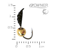 мормишка безнасадка Креветка Black Salamandra  XS золота кулька 0,28гр