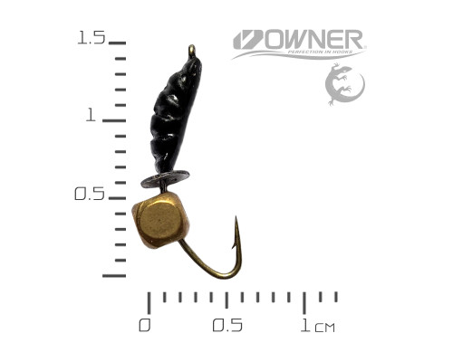 мормишка безнасадка Креветка Black Salamandra Кубік Латунний 12 0,38гр