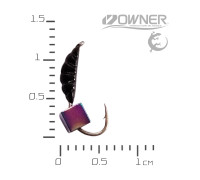 мормишка безнасадка Креветка Black Salamandra XS Хамелеон кубик 0,35гр