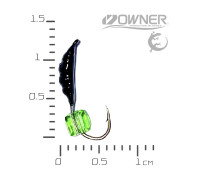 мормишка безнасадка Креветка Black Salamandra XS карбон Смарагд 0,35гр