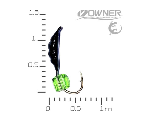 мормишка безнасадка Креветка Black Salamandra XS карбон Смарагд 0,35гр