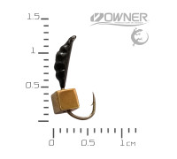 мормишка безнасадка Креветка Black Salamandra XS карбон Золото 0,35гр