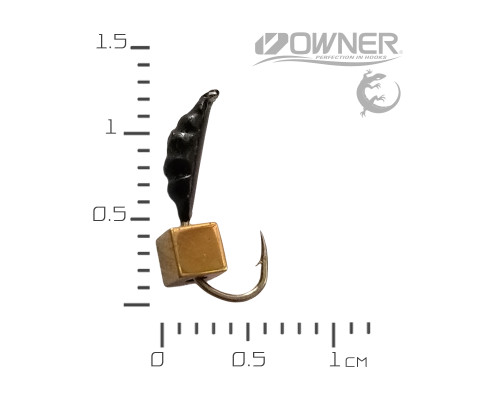 мормишка безнасадка Креветка Black Salamandra XS карбон Золото 0,35гр