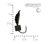 мормишка безнасадка Креветка Black Salamandra  XS карбон кубик 0,35гр