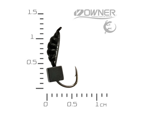 мормишка безнасадка Креветка Black Salamandra  XS карбон кубик 0,35гр