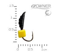 мормишка безнасадка Креветка Black Salamandra XS Сир кубик 0,35гр