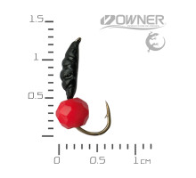 мормишка безнасадка Креветка Black Salamandra XS кулька гранована Червоний 0,33гр