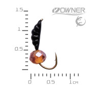 мормишка безнасадка Креветка Black Salamandra XS кулька гранована Коньяк 0,33гр