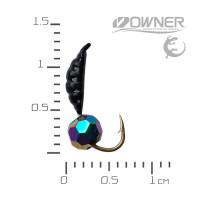 мормишка безнасадка Креветка Black Salamandra XS кулька гранована Хамелеон 0,33гр