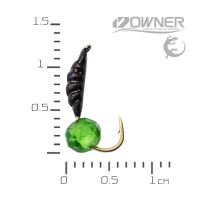 мормишка безнасадка Креветка Black Salamandra  XS кулька гранована Смарагд 0,33гр