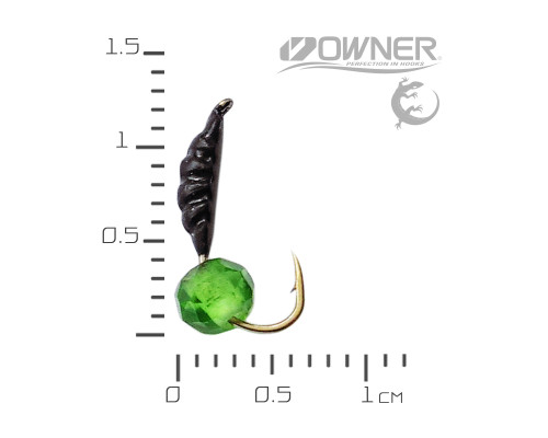 мормишка безнасадка Креветка Black Salamandra  XS кулька гранована Смарагд 0,33гр