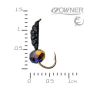 мормишка безнасадка Креветка Black Salamandra XS кулька гранована Ультрамарин-Золото 0,33гр