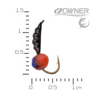 мормишка безнасадка Креветка Black Salamandra XS кулька гранована Фіолетовий-Помаранчевий 0,33гр