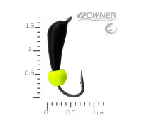 Мормишка безнасадка Німфа Black Salamandra L кулька судакова лайм 1.0г