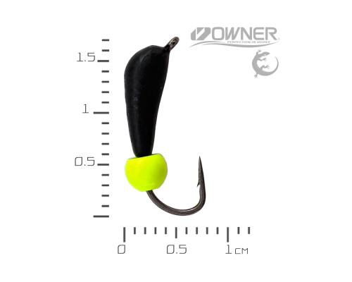 Мормишка безнасадка Німфа Black Salamandra L кулька судакова лайм 1.0г