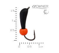 Мормишка безнасадка Німфа Black Salamandra L кулька судакова Помаранчовий 1.0г