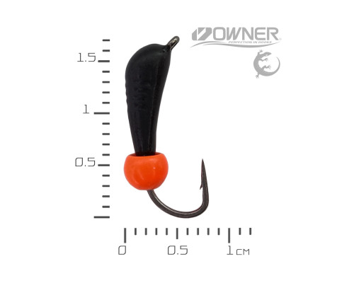 Мормишка безнасадка Німфа Black Salamandra L кулька судакова Помаранчовий 1.0г