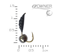 Мормишка безнасадка Креветка XS Кулька Латунна Чорний Нікель 0,43гр