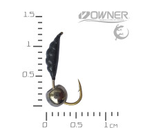 Мормишка безнасадка Креветка XS Кулька Латунна Чорний Нікель 0,43гр