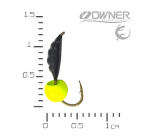 Мормишка безнасадка Креветка XS Кулька Латунна Лимон 0,43гр