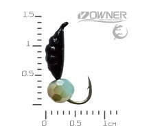 Мормишка безнасадка Креветка Black Salamandra S кулька гранована Блакитний-Золото 0,56гр