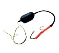 Монтаж на сома Black Salamandra Profi  1 поплавець 2 гачки