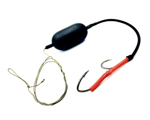 Монтаж на сома Black Salamandra Amator  1 поплавець 2 гачки