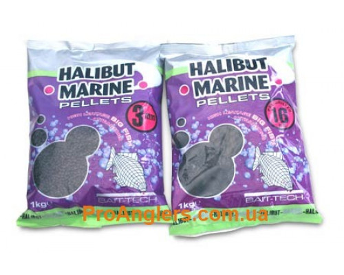 Halibut Marine Pre-Drilled Pellets 16.0mm 900g пеллетс Bait-Tech