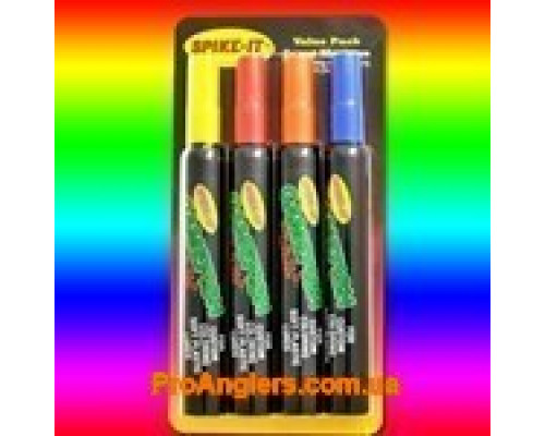 Chartreuse/Red/Orange/Blue-Gamefish рыбный набор маркеров Spike-it