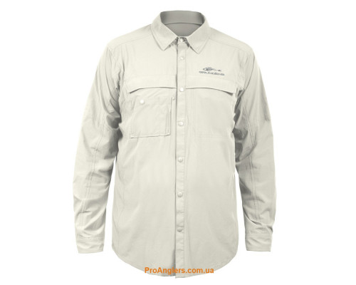Grundens Hooksetter Shirt UPF 30 Egret XL рубашка