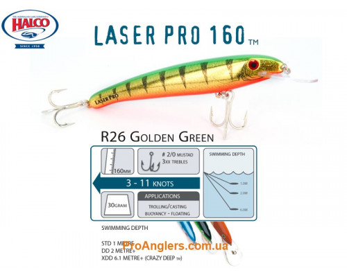 Laser Pro 160 XDD #R26 воблер Halco