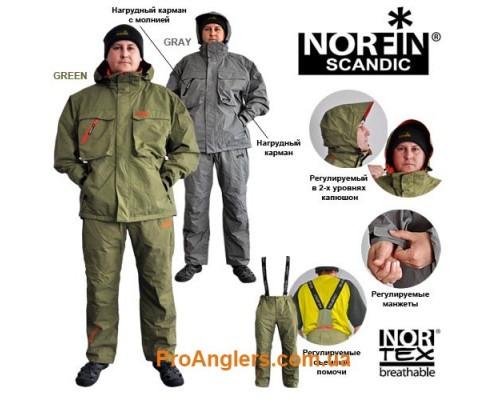 Scandic XX серый 5000мм всесезонный костюм Norfin