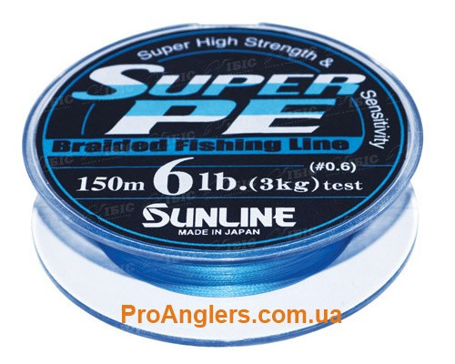 Super PE BlueBird 150м 0.128мм 6LB/3кг шнур Sunline