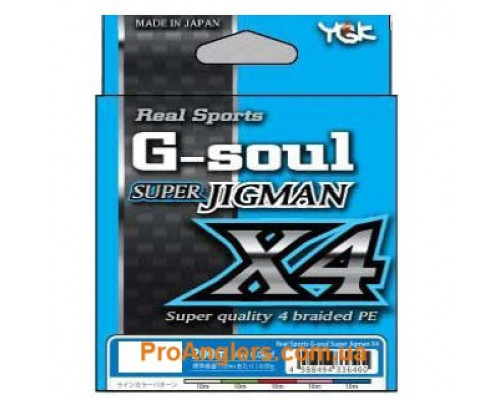 Super Jig Man X4 200m #0.8/14lb шнур плетеный YGK
